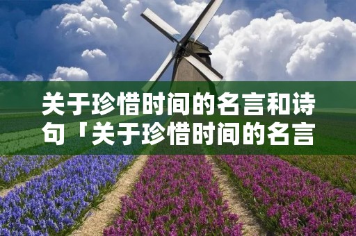 关于珍惜时间的名言和诗句「关于珍惜时间的名言和诗句有哪些」