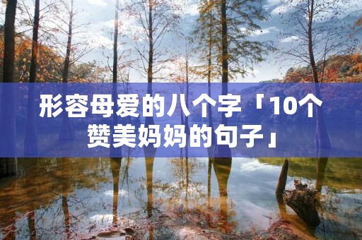 形容母爱的八个字「10个赞美妈妈的句子」