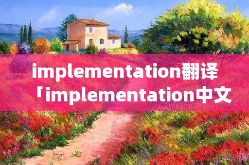 implementation翻译「implementation中文」