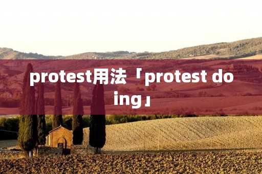 protest用法「protest doing」