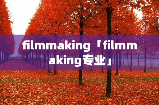 filmmaking「filmmaking专业」 filmmaking「filmmaking专业」