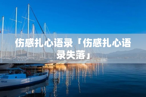 伤感扎心语录「伤感扎心语录失落」