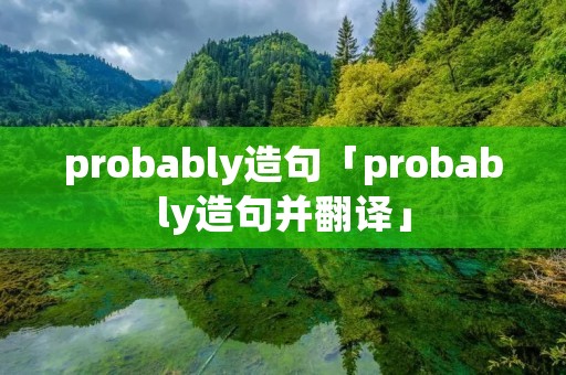 probably造句「probably造句并翻译」