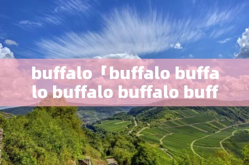 buffalo「buffalo buffalo buffalo buffalo buffalo」 buffalo「buffalo buffalo buffalo buffalo buffalo」