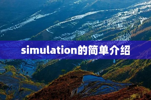 simulation的简单介绍