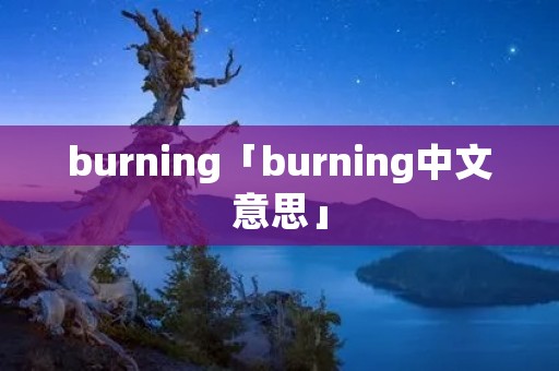 burning「burning中文意思」