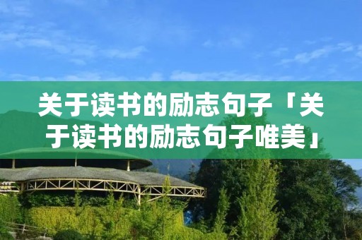 关于读书的励志句子「关于读书的励志句子唯美」