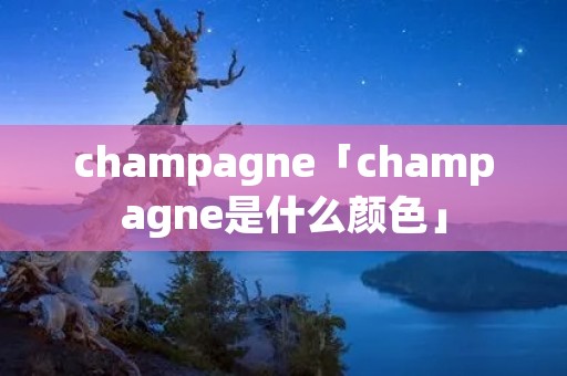 champagne「champagne是什么颜色」 champagne「champagne是什么颜色」
