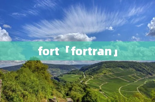 fort「fortran」