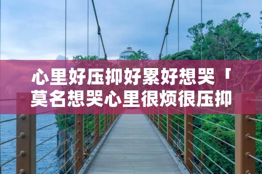 心里好压抑好累好想哭「莫名想哭心里很烦很压抑」