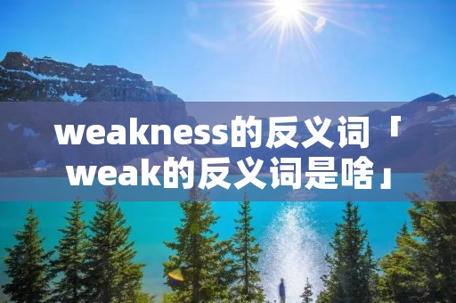 weakness的反义词「weak的反义词是啥」