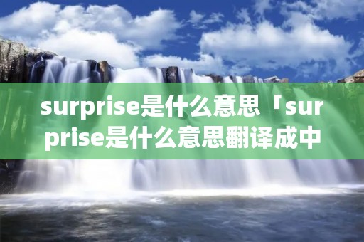 surprise是什么意思「surprise是什么意思翻译成中文」