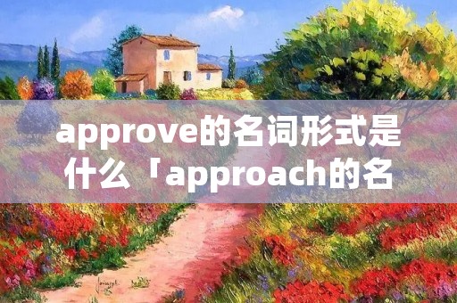 approve的名词形式是什么「approach的名词形式」