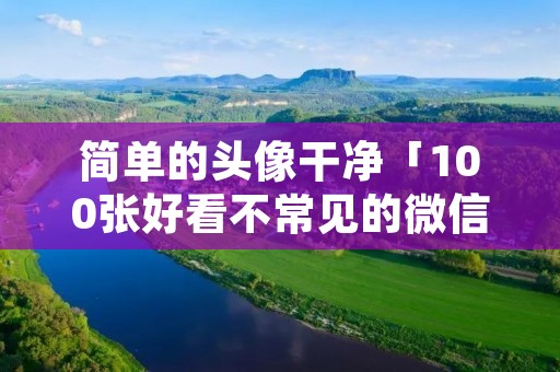 简单的头像干净「100张好看不常见的微信头像」