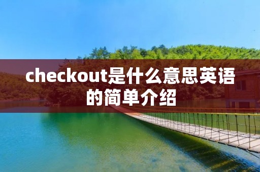 checkout是什么意思英语的简单介绍