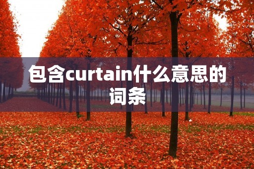 包含curtain什么意思的词条 包含curtain什么意思的词条