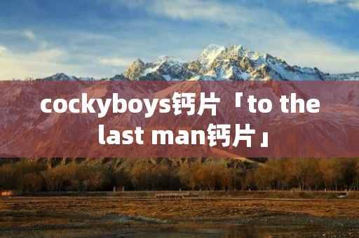 cockyboys钙片「to the last man钙片」