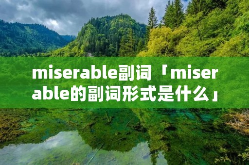 miserable副词「miserable的副词形式是什么」