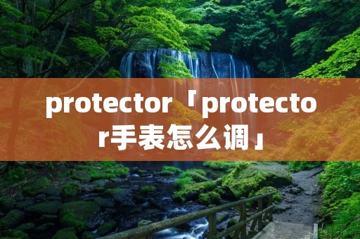 protector「protector手表怎么调」
