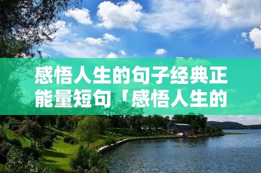 感悟人生的句子经典正能量短句「感悟人生的句子经典正能量短句英文」