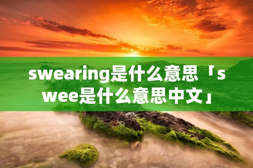 swearing是什么意思「swee是什么意思中文」