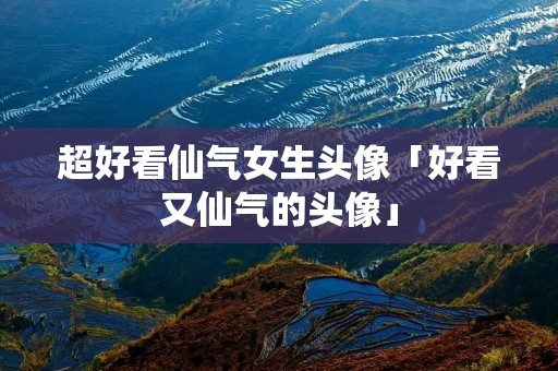 超好看仙气女生头像「好看又仙气的头像」