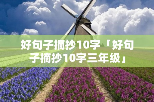好句子摘抄10字「好句子摘抄10字三年级」