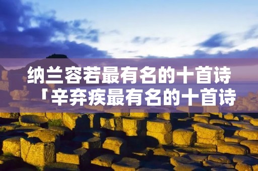 纳兰容若最有名的十首诗「辛弃疾最有名的十首诗」
