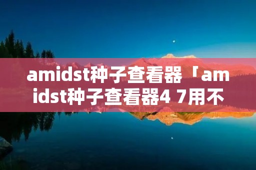amidst种子查看器「amidst种子查看器4 7用不了」