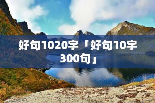 好句1020字「好句10字300句」