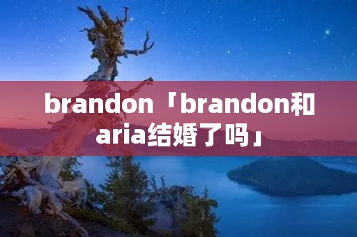 brandon「brandon和aria结婚了吗」