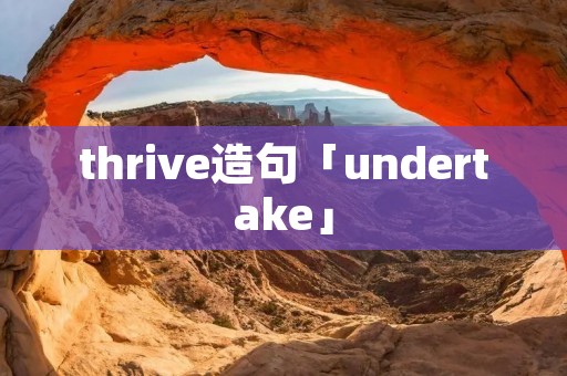 thrive造句「undertake」