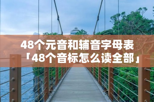 48个元音和辅音字母表「48个音标怎么读全部」
