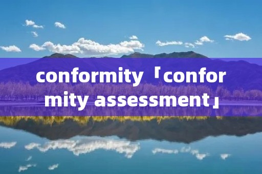 conformity「conformity assessment」