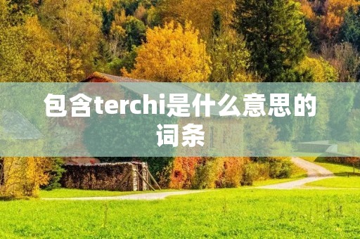 包含terchi是什么意思的词条