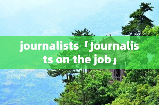 journalists「Journalists on the job」