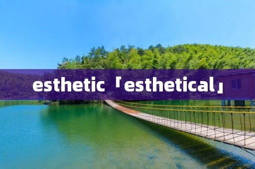 esthetic「esthetical」