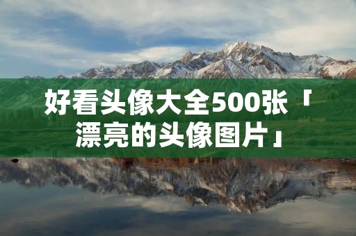 好看头像大全500张「漂亮的头像图片」