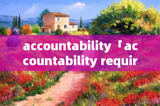 accountability「accountability requirement」 accountability「accountability requirement」