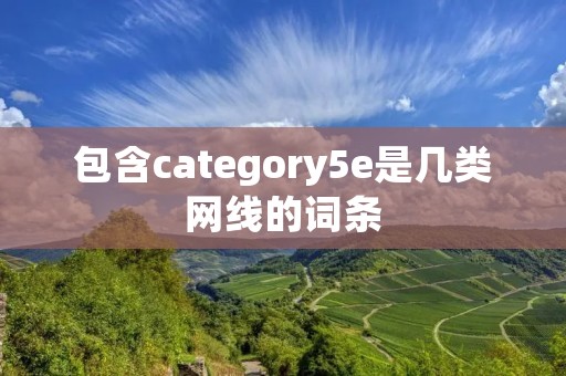 包含category5e是几类网线的词条