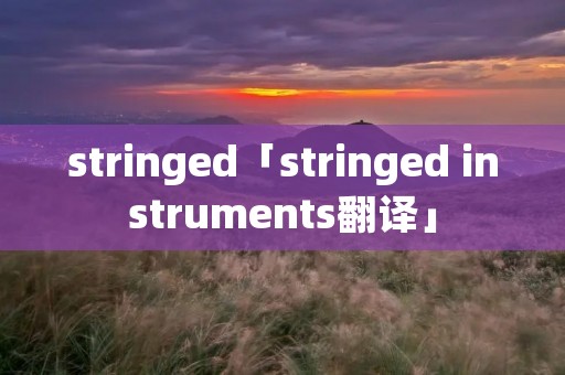 stringed「stringed instruments翻译」
