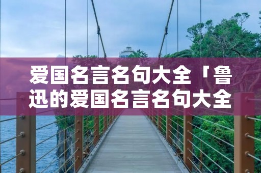 爱国名言名句大全「鲁迅的爱国名言名句大全」