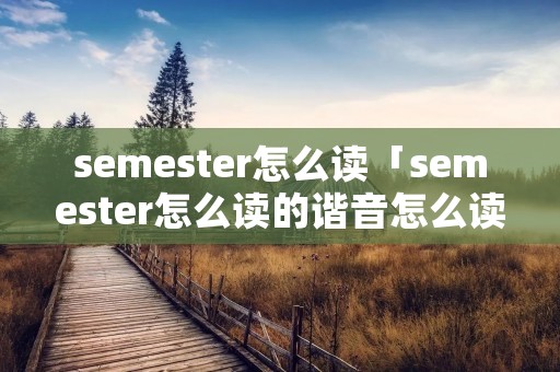 semester怎么读「semester怎么读的谐音怎么读」 semester怎么读「semester怎么读的谐音怎么读」