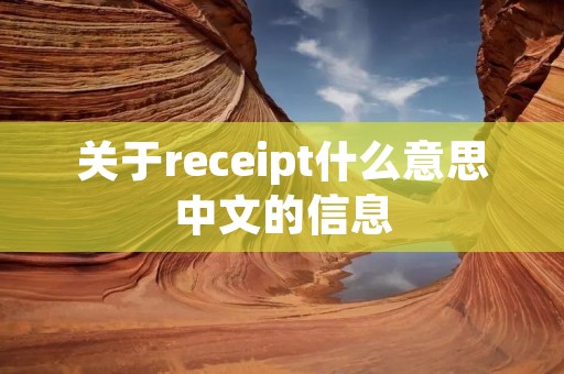 关于receipt什么意思中文的信息