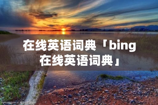在线英语词典「bing在线英语词典」