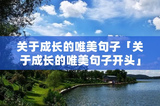 关于成长的唯美句子「关于成长的唯美句子开头」