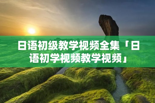 日语初级教学视频全集「日语初学视频教学视频」