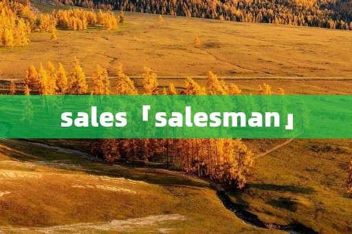 sales「salesman」