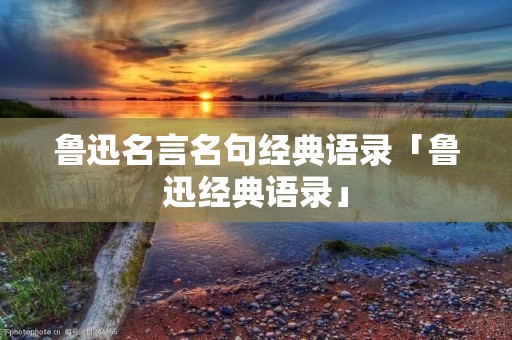 鲁迅名言名句经典语录「鲁迅经典语录」