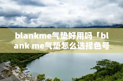 blankme气垫好用吗「blank me气垫怎么选择色号」